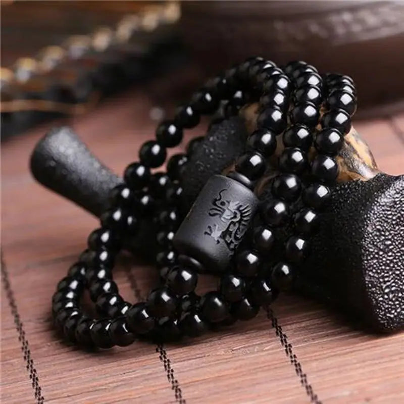 Natural Black Tourmaline Bracelet 6/8/10mm Stone Beads