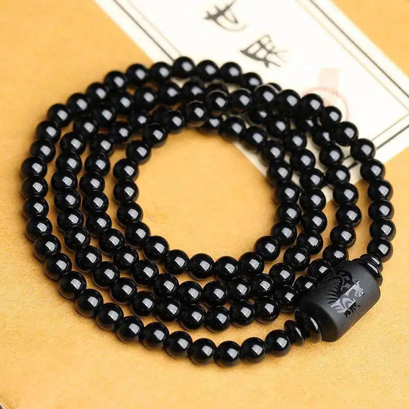 Natural Black Tourmaline Bracelet 6/8/10mm Stone Beads