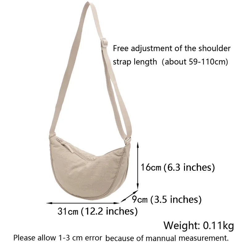 Nylon Hobos Chest Shoulder Bag