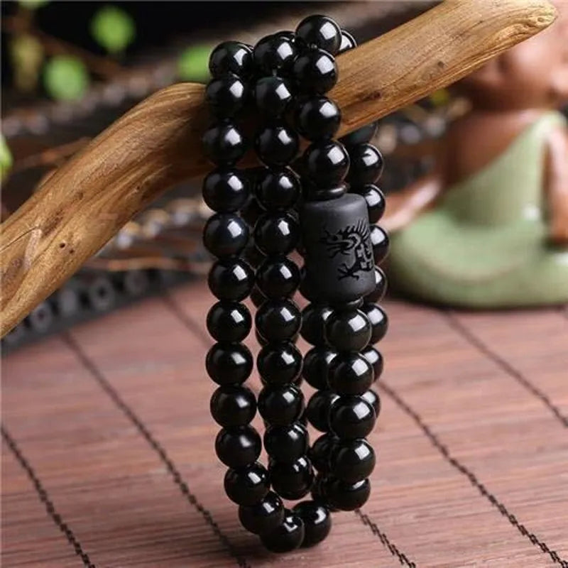Natural Black Tourmaline Bracelet 6/8/10mm Stone Beads