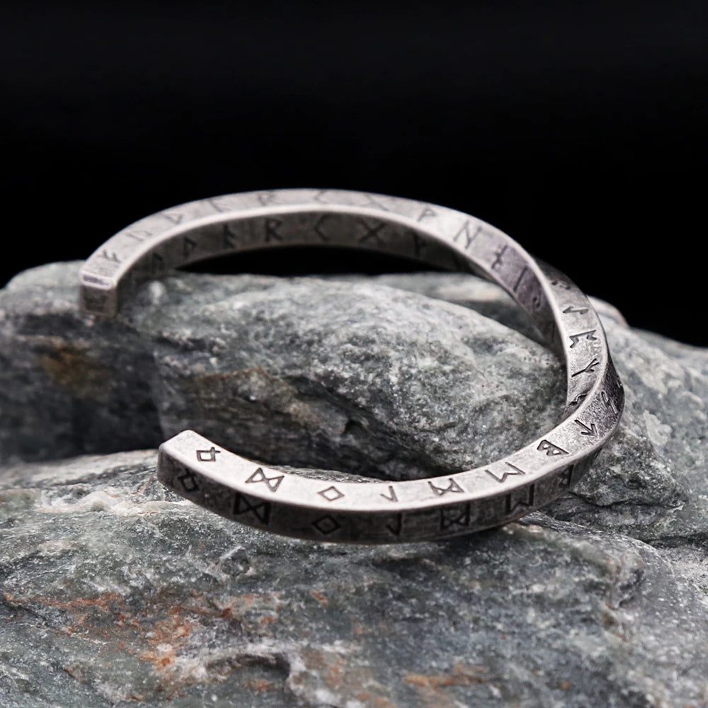 New Vintage Nordic Viking Twist Cuff Bangles For Men