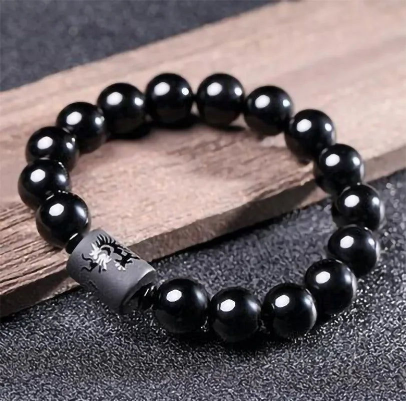 Natural Black Tourmaline Bracelet 6/8/10mm Stone Beads