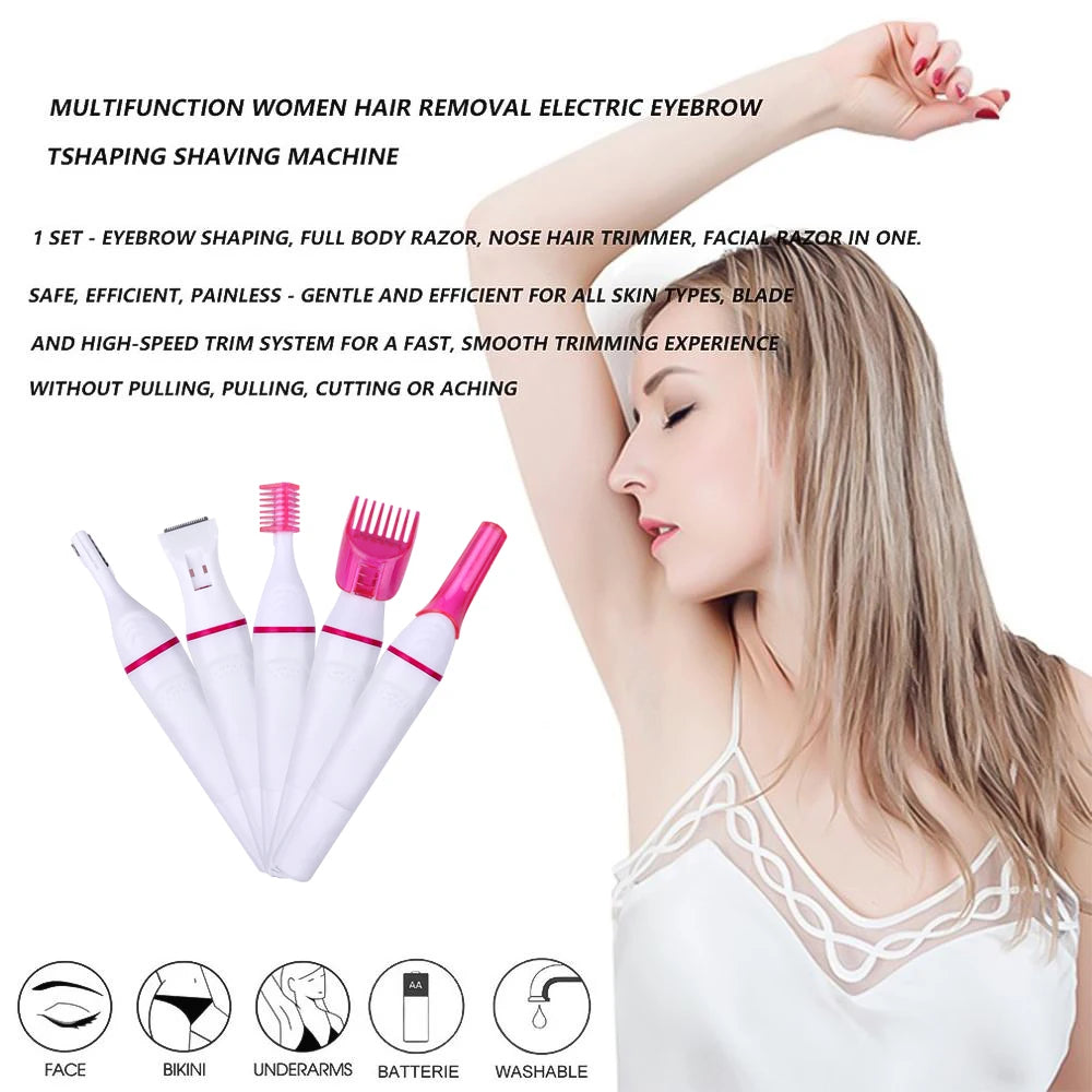 5 in 1 Women Epilator Female