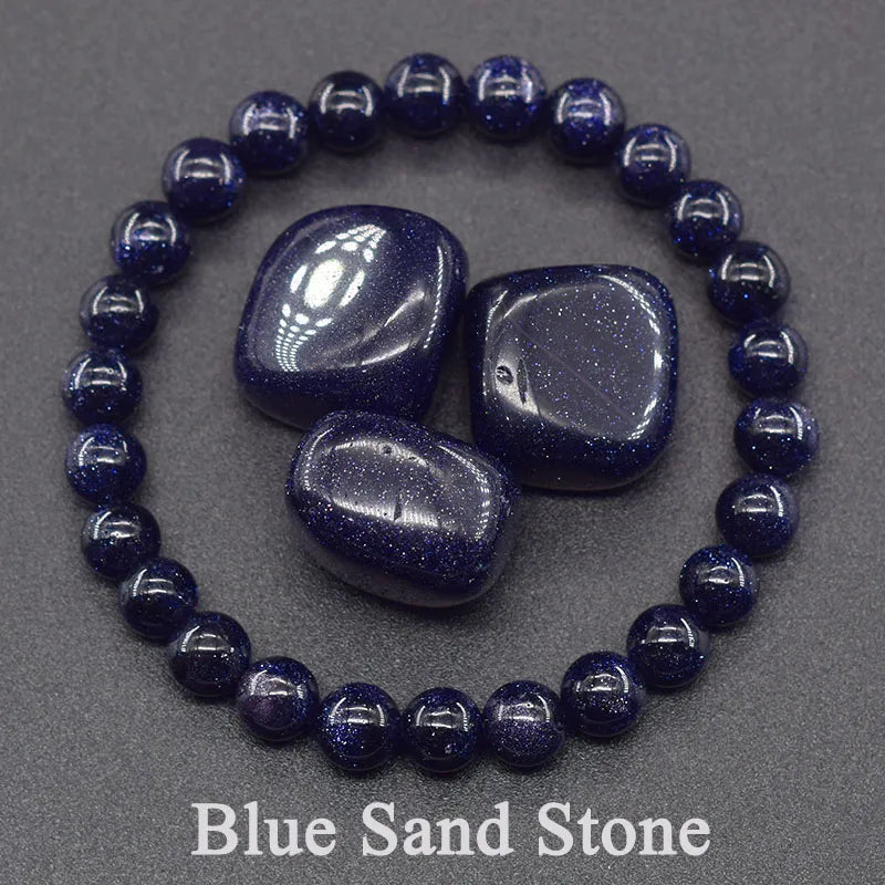 Original Reiki Blue Apatite Beads Bracelet