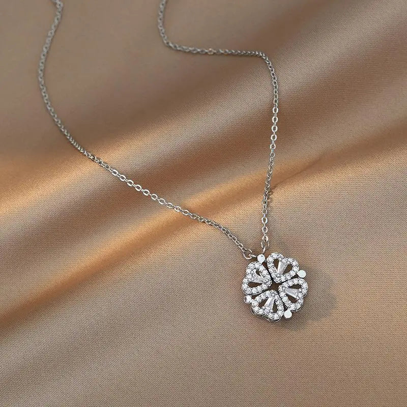 Fashion Magnetic Folding Heart Necklace