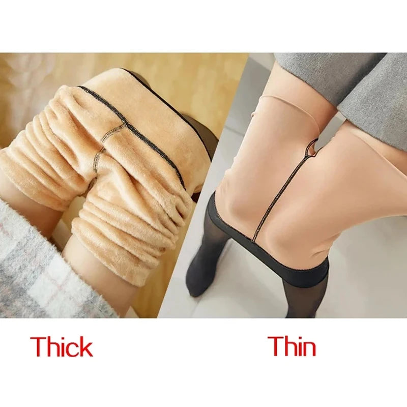 Thermal Stockings Woman Fleece Tights