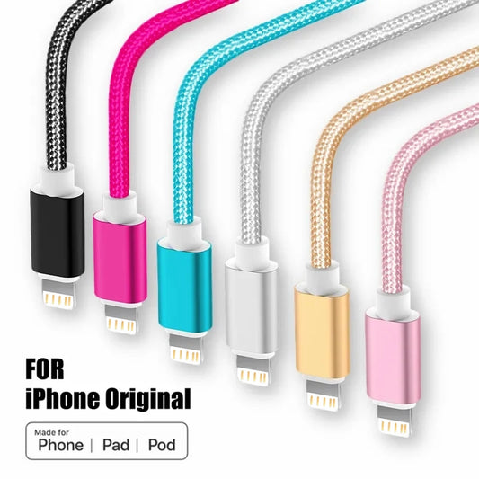 Metal Nylon Braided USB Charger Cable for iPhone