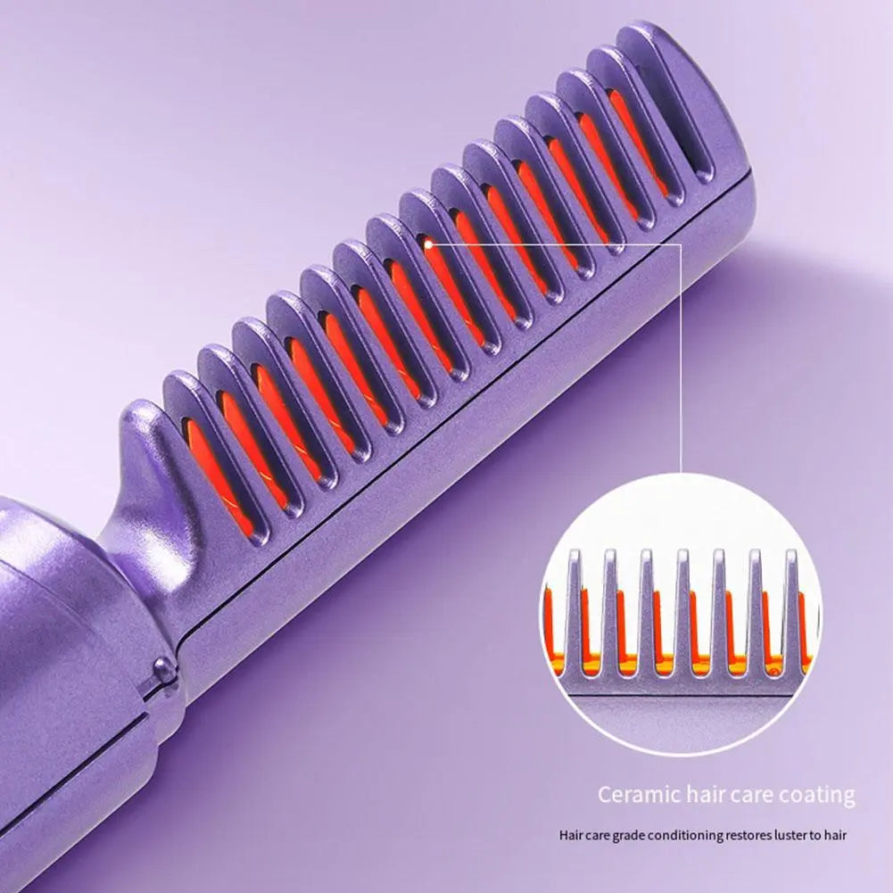 2 In 1 Wireless Hair Hot Comb Portable